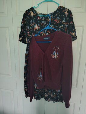Princess Highway owl/ rabbit dress with matching sweater